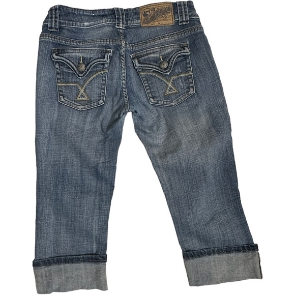 Vigoss Studio Distressed Cuffed The New York Capri Jeans 27 - Picture 2 of 9